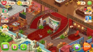 Ambiente interno accogliente di Homescapes con scala elegante.