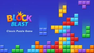 Scena del gioco Block Blast con blocchi colorati.