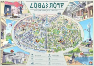 Mappa dettagliata per Pokémon Leggende Z-A con Pokémon visibili.