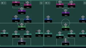 Formazione di una squadra di calcio in Football Manager 2026.