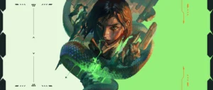 Illustrazione di un personaggio di Valorant con un serpente.